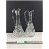 Image 1 : (2) Glass Pitchers Up To 12"