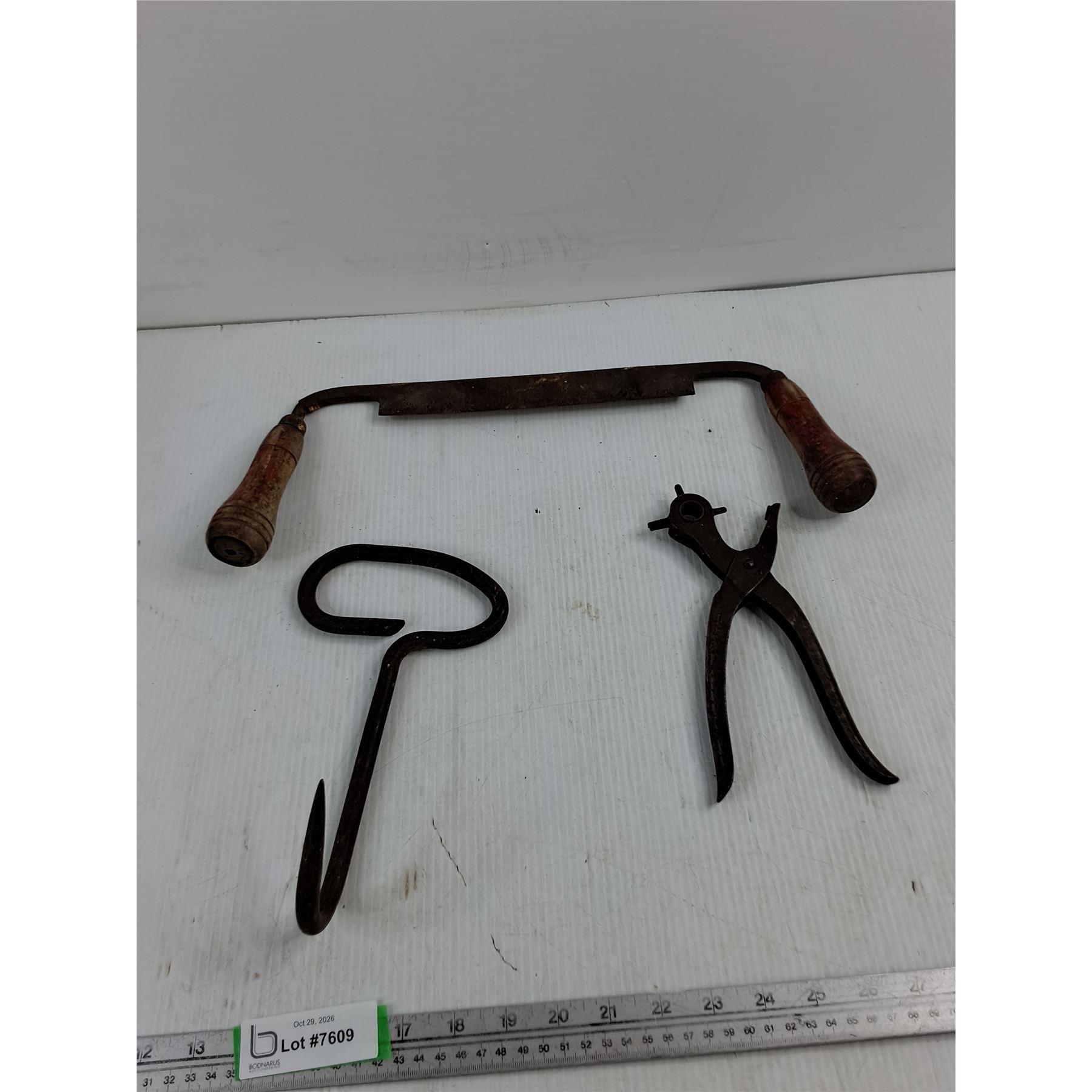 Hay Bale Hook, Drawknife, Revolving Leather Punch Pliers - Bodnarus ...