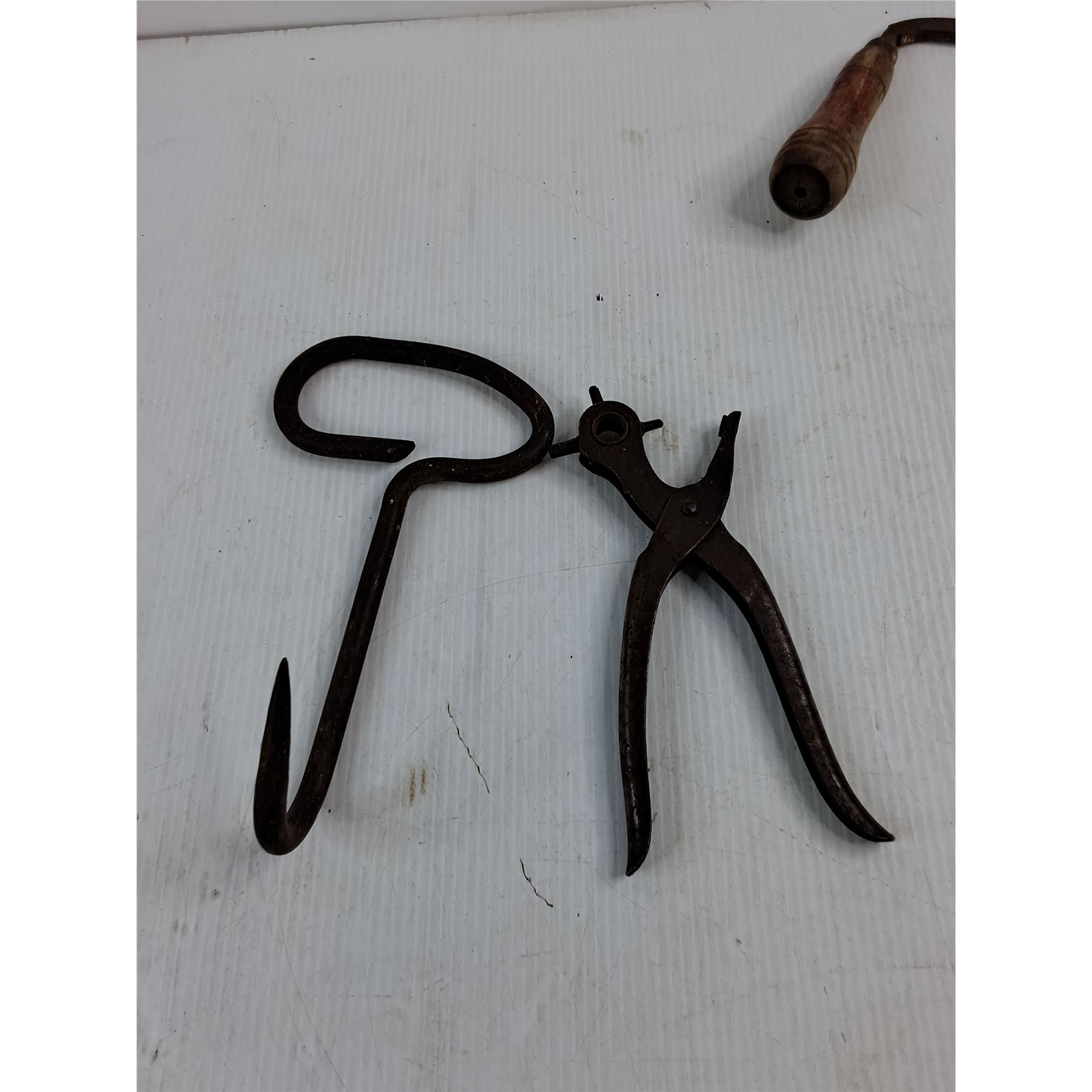 Hay Bale Hook, Drawknife, Revolving Leather Punch Pliers - Bodnarus ...