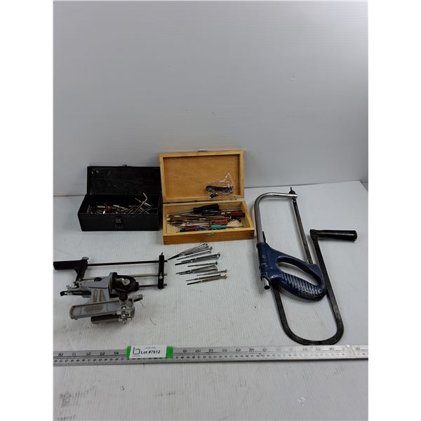 Drill Bit Grinding Attachment, Precision Screwdrivers,  Junior Hacksaw