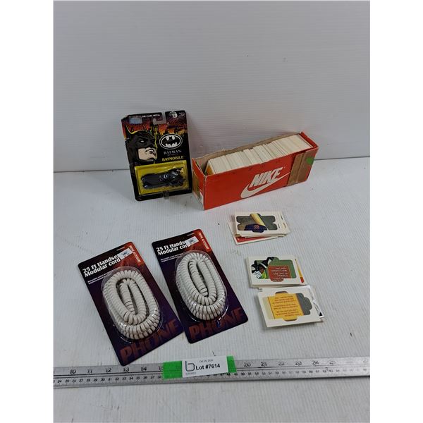 (2) 25ft Handset Modular Cords, Batman Returns Batmobile Die Cast Metal, Baseball Themed Card Puzzle