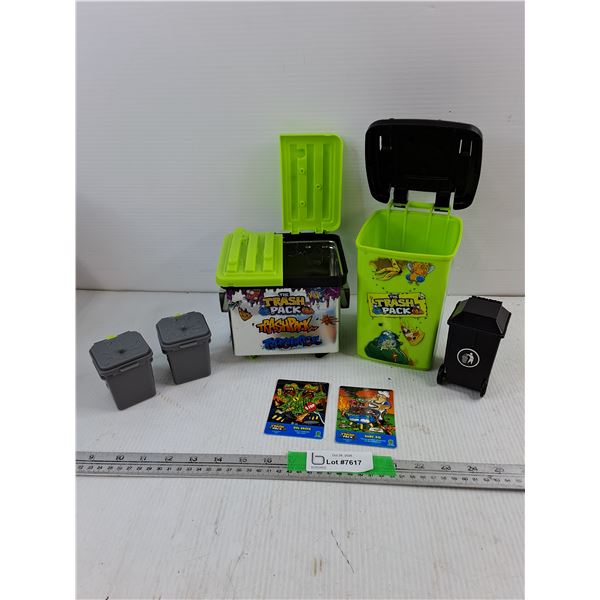 The Trash Pack Plastic And Tin Toy Garbage Bins Up To 5"x6.5"x7"