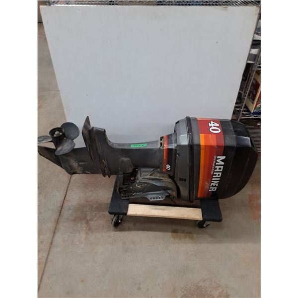* Mariner Magnum 40 Oil Injected Outboard Motor - Untested, As is - Dolly Not Included - PU Only