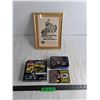 Image 1 : Harley-Davidson Memorabilia- Framed Ad, NIB Die Cast Model, Tin, Playing Cards