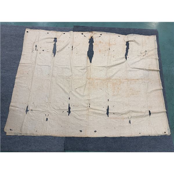 Antique Hawaiian Kapa Moe (3 Sheets, Incomplete), Natural Color 110" x 80" (Appraisal Value $1,800)