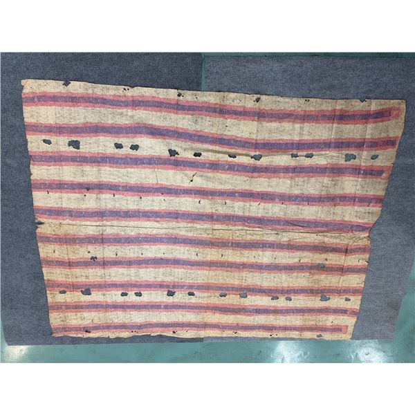 Antique Hawaiian Kapa, Single Sheet (kilohana), Pink & Natural 110" x 86" (Appraisal Value $3,500)