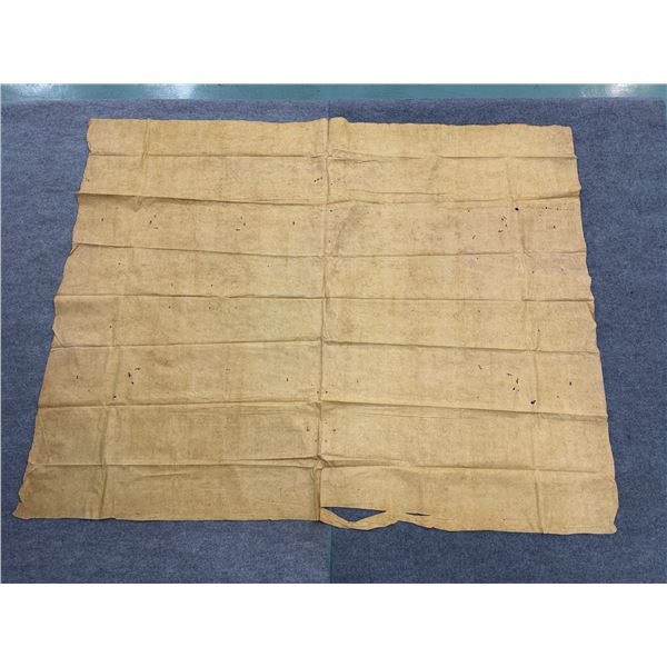 Antique Hawaiian Kapa, Single Sheet (kilohana), Mustard Yellow 103" x 81" (Appraisal Value $1,800)