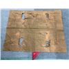 Image 2 : Antique Hawaiian Kapa Moe (5 Sheets, Complete), Coffee Color  102" x 79" (Appraisal Value $900)
