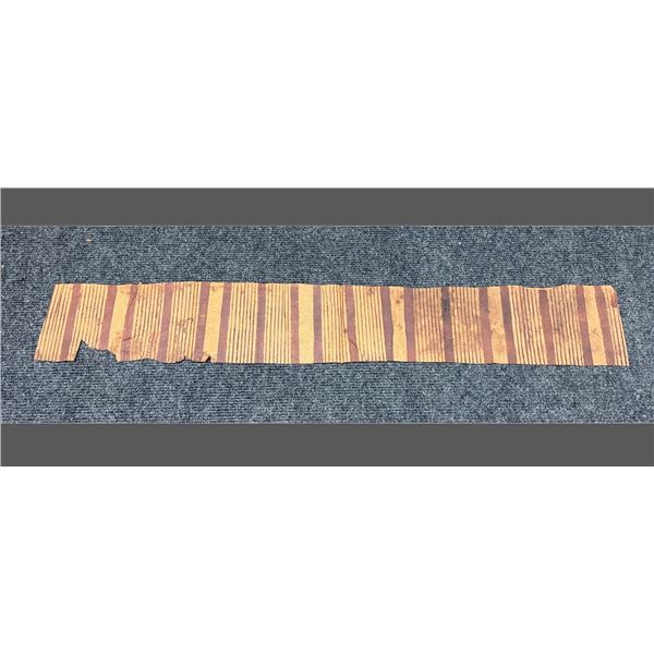 Antique Hawaiian Kapa, Fragment (mamaki fiber), Brown Pattern 55" x 8" (Appraisal Value $750)