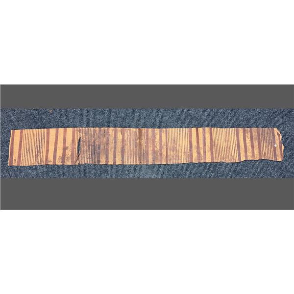 Antique Hawaiian Kapa, Fragment (mamaki fiber), Brown Pattern 60" x 8" (Appraisal Value $1,500)