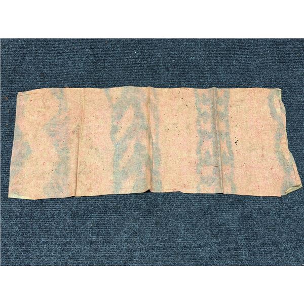 Antique Hawaiian Kapa, Natural & Blue 37" x 15.5"