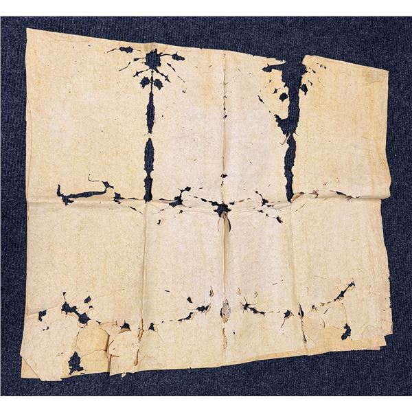 Antique Hawaiian Kapa, Single Sheet (possibly kihei), Yellow, 43" x 34" (Appraisal Value $150)