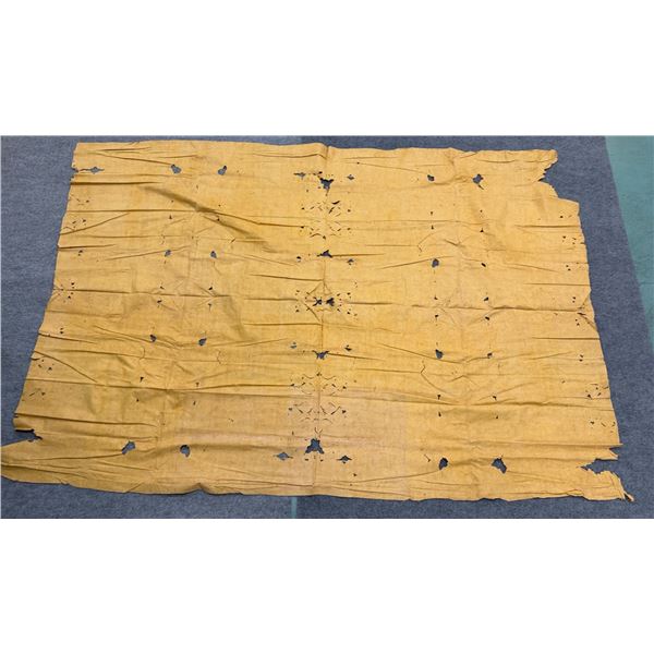 Antique Hawaiian Kapa, Single Sheet (possibly kilohana), Yellow  115" x 78" (Appraisal Value $1,500)
