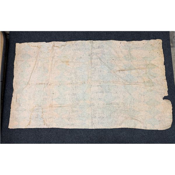 Antique Hawaiian Kapa, Single Sheet (kilohana), Pale Blue-Gray  86" x 50" (Appraisal Value $1,500)