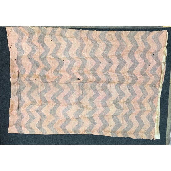 Antique Hawaiian Kapa, Single Sheet (kilohana), Blue Bands  84" x 55" (Appraisal Value $2,000)