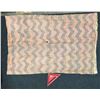 Image 2 : Antique Hawaiian Kapa, Single Sheet (kilohana), Blue Bands  84" x 55" (Appraisal Value $2,000)
