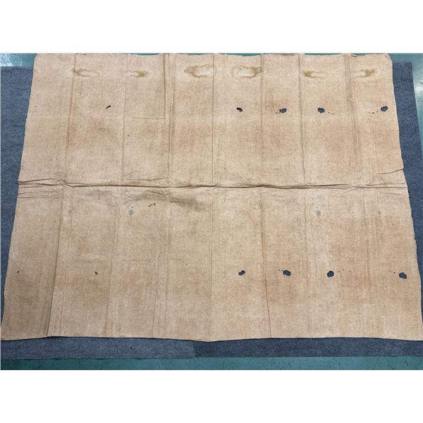 Antique Hawaiian Kapa Moe Iho (2 Sheets, Incomplete), Natural 122" x 95" (Appraisal Value $1,000)