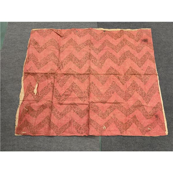 Antique Hawaiian Kapa Moe (5 Sheets, Complete), Pink Bands 92" x 76" (Appraisal Value $6,000)