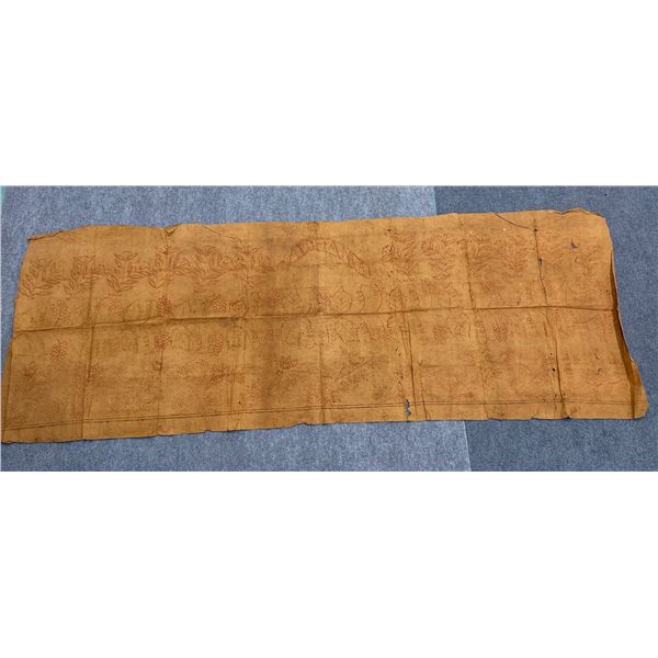 Antique Hawaiian Kapa, Single Sheet, Yellow  124" x 45" (Appraisal Value $4,000)