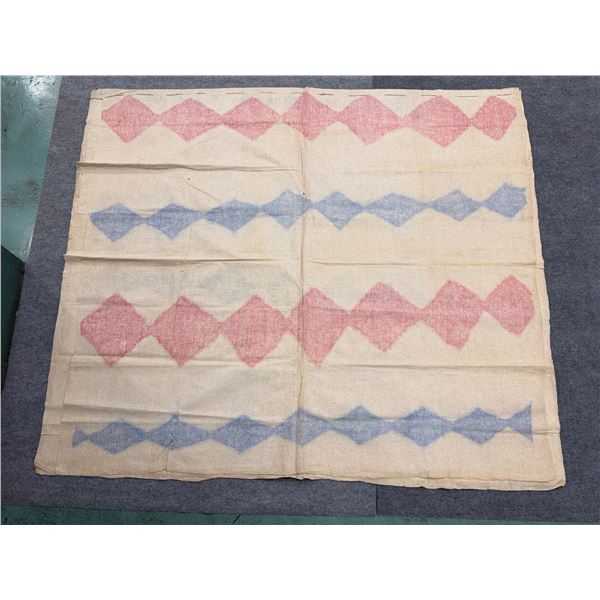 Antique Hawaiian Kapa Moe (4 Sheets, Complete), Pink & Blue 98" x 88" (Appraisal Value $8,000)