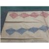 Image 5 : Antique Hawaiian Kapa Moe (4 Sheets, Complete), Pink & Blue 98" x 88" (Appraisal Value $8,000)