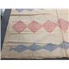 Image 6 : Antique Hawaiian Kapa Moe (4 Sheets, Complete), Pink & Blue 98" x 88" (Appraisal Value $8,000)