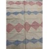 Image 9 : Antique Hawaiian Kapa Moe (4 Sheets, Complete), Pink & Blue 98" x 88" (Appraisal Value $8,000)