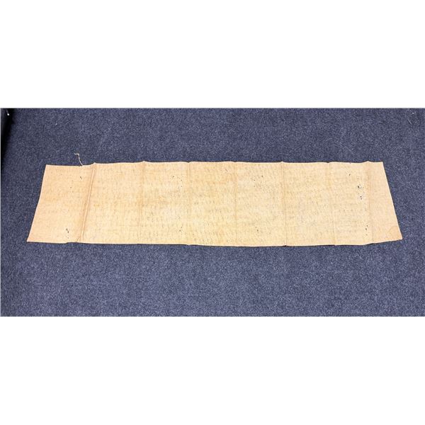Antique Hawaiian Kapa, Single Sheet (kilohana), Yellow  69" x 16.5" (Appraisal Value $350)