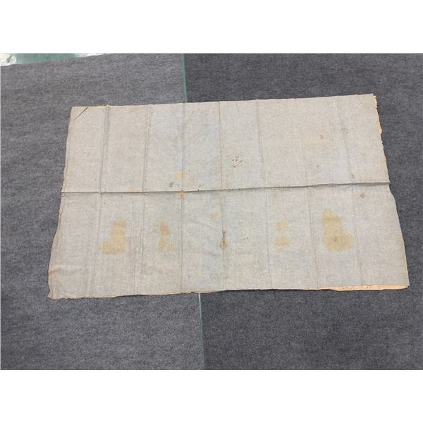 Antique Hawaiian Kapa Moe (2 Sheets, Incomplete), Pale Blue 88" x 53" (Appraisal Value $3,500)