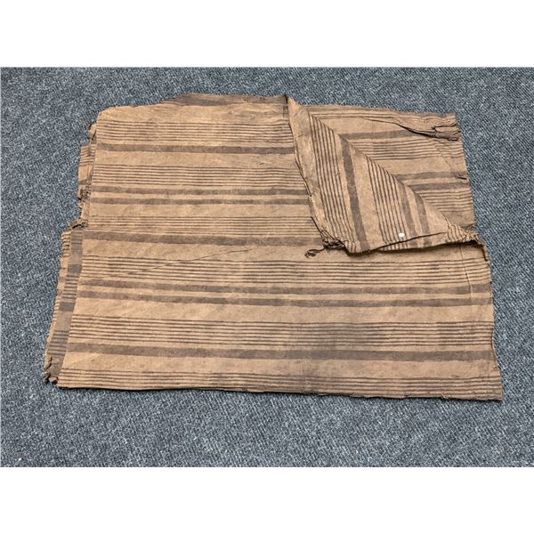 Antique Hawaiian Kapa Moe (3 Sheets, Complete), Brown  42" x 34" (Appraisal Value $5,000)