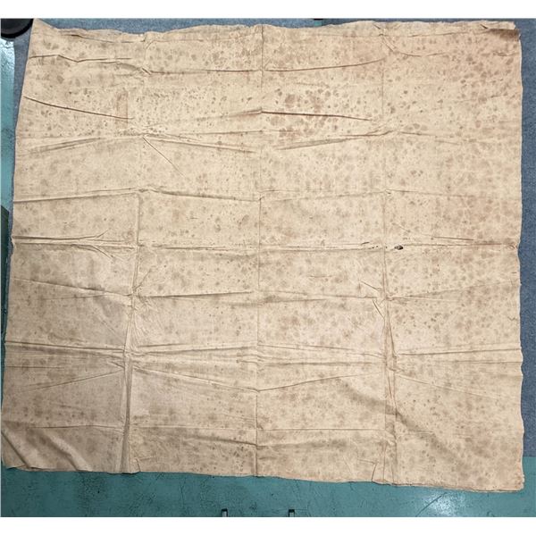 Antique Hawaiian Kapa Moe (4 Sheets, Complete), Brown & Tan  119" x 102" (Appraisal Value $2,000)