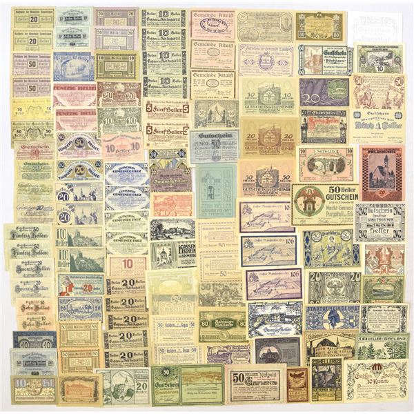 Austria. Austrian Municipal Notgeld Collection, ca.1920s