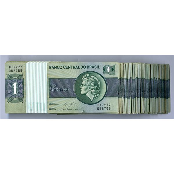 Brazil. Banco Central do Brasil, ND (1970-72), Group of 170+ Issued Banknotes