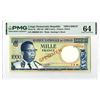 Image 1 : Banque Nationale du Congo, 1964, Specimen Banknote.