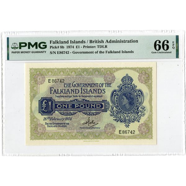 Falkland Islands. Government of the Falkland Islands, 1974, Issued Banknote.