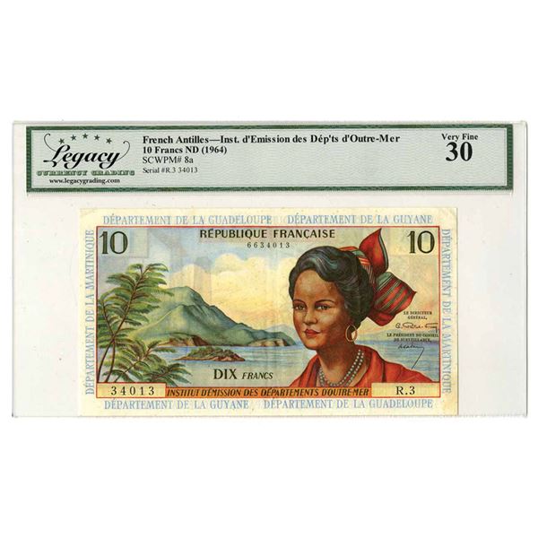French Antilles. Institut d'Emission des Departements d'Outre-Mer, ND (1964), Issued Banknote.
