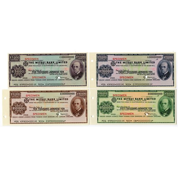 Japan. Mitsui Bank, ND (1980 to 2000s), Specimen Check Quartet.