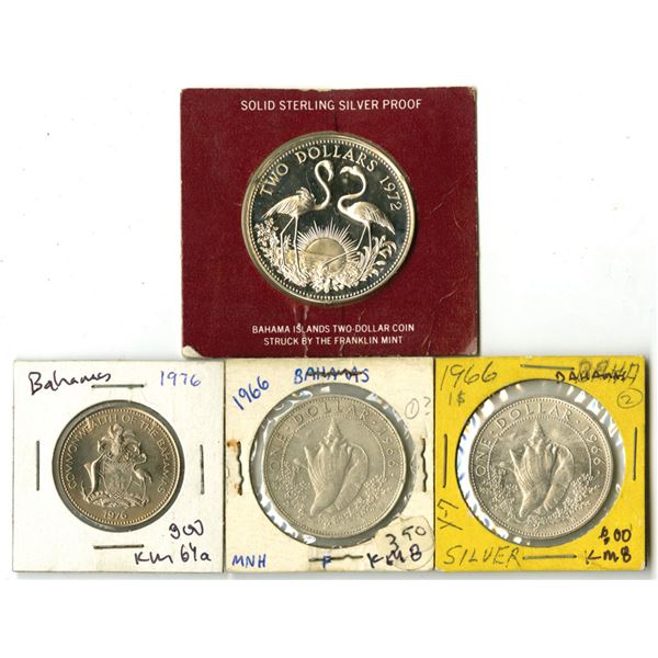 Bahamas, Crown-Size Group with Silver, 1966–1976