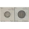 Image 1 : Peru, 1827-1828, 1 Real & 2 Reales Pair, C-129.1 & C-130-1 (KM-145.1 & KM-141.1)