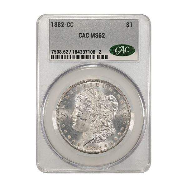 U.S., Morgan Silver Dollar, 1882-CC, $1, CAC MS 62 Uncirculated