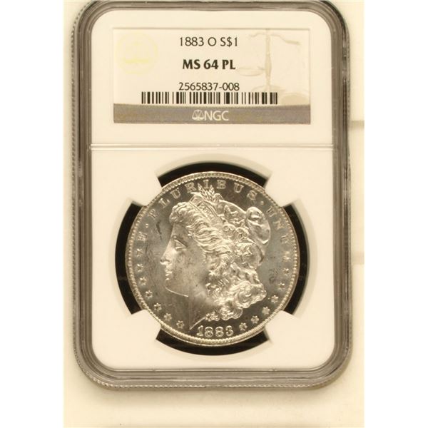 U.S., Morgan Silver Dollar, 1883-O, $1, NGC MS 64 PL Uncirculated