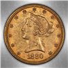 Image 3 : U.S., Liberty Head Gold Eagle, 1880, $10 Gold, CAC AU Details (Cleaned, Reverse)