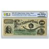 Image 1 : IL. First National Bank of Gem City Business College, Quincy, Illinois. $500 College Currency, 1873,