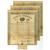 Image 1 : LA. State of Louisiana, C.S.A., 1862, I/U $500 Bond Trio, with Low S/Ns 29, 30 & 36.