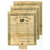 Image 1 : LA. State of Louisiana, C.S.A., 1862, I/U $500 Sequential Bond Trio, with Low S/Ns 33 to 35.