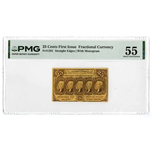D.C., First Issue Fractional Currency, 1862, Fr#1281, Issued Note.