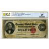 Image 1 : U.S. Gold Certificate. 1882 $100, Fr.# 1209, Issued Banknote, PCGS Very Fine 20