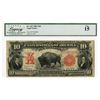 Image 1 : U.S. Legal Tender Note. 1901 $10, Fr.# 122, "Bison" Note, Issued Banknote, Legacy Fine 15