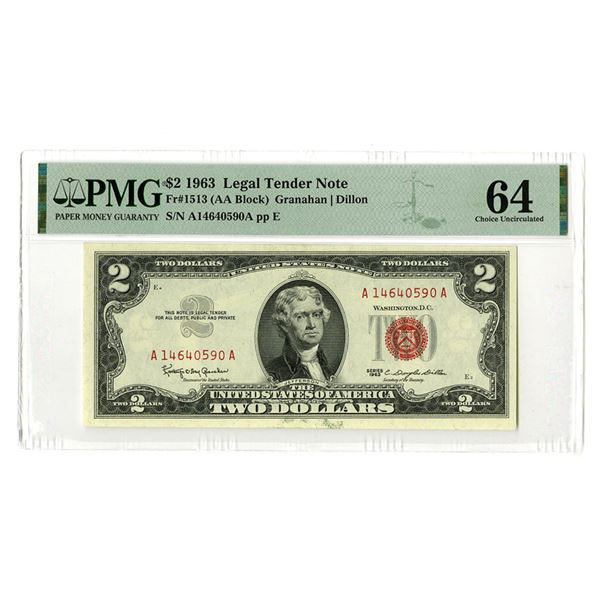 U.S., Legal Tender, $2, P-382, Fr.# 1513, Issued Banknote, PMG CU 64