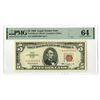 Image 1 : U.S., Legal Tender, $5, P-383, Series of 1963, Fr.# 1536, Issued BN, PMG CH UNC 64